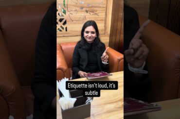 Ordering Food the Polite Way Restaurant Etiquette✨#restaurant#etiquette#confidence#dining#shorts