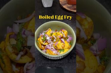 Easy and Quick Boiled Egg Fry | Egg Fry Recipe🐣✨#cooking #recipe #breakfastrecipes #easyrecipe #fyp