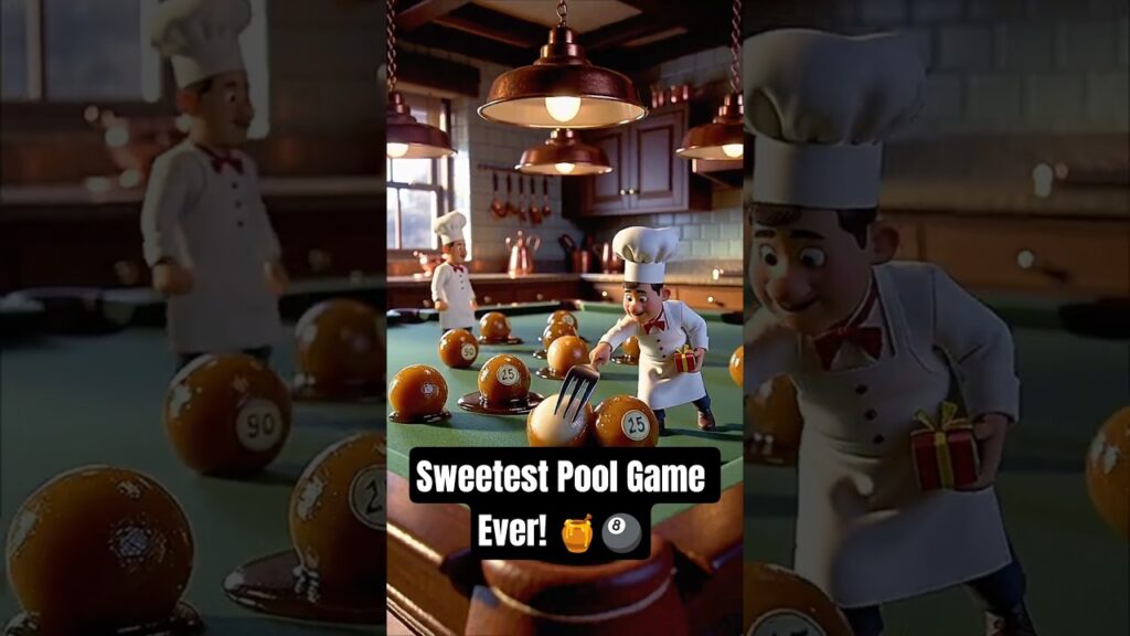 You Won’t Believe This Mini Chef Pool Game… Made of Dessert! 🍯🎱