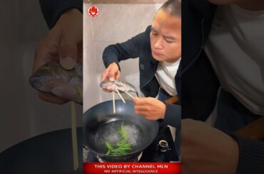 STEAMED FISH 🐟clever chopstick trick! 🍜#shorts #crafts #skills #cooking