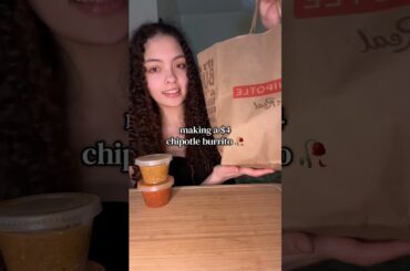 making a $4 chipotle burrito! 🌯✨ #chipotle #fastfood #burrito #cooking #cheap #foodie #viral