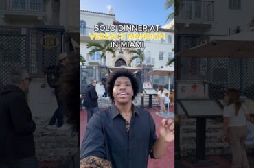 No Versace plates… Solo Dinner at Versace Mansion in Miami