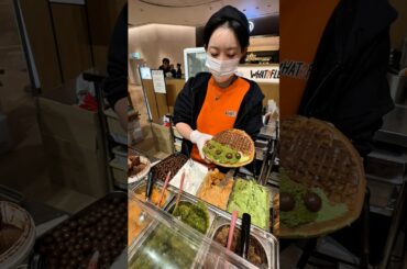 GIANT Dubai Waffle - korean street food #streetfood #food #koreanstreetfood