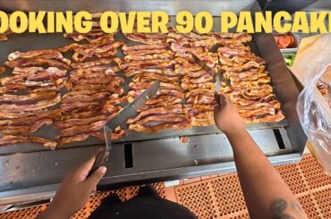 Flipping 90 Pancakes Like It’s Nothing | POV Cooking