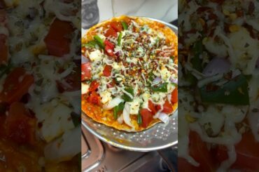 Roti pizza 🍕 khaya hai 😋😍 #food #cooking #lifestyle #minivlog #recipe #trending #shorts #family