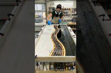 Luxury Chocolate River Epoxy Dining Table #epoxy #woodworking #chocolate