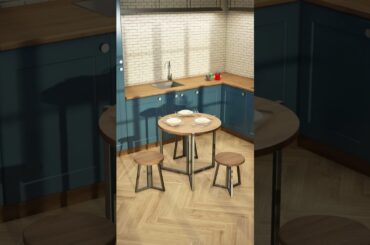 Dining Table and Stool Set That Folds Into Its Own Storage. Diy Concept