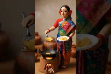 miniature doll making potato chips ASMR #cooking #miniaturecooking #asmrcooking