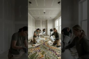 Watch This Dining Room Floor Turn Into Art! 🌿✨