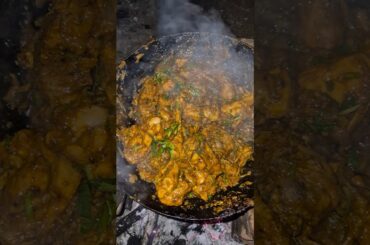 Dry Kadhai Chicken on Mud Stove #food #foodie #cooking #indianfood #foodlover