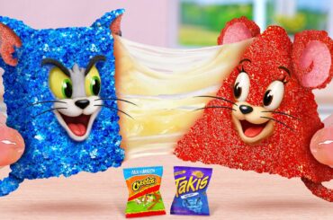 Cat & Mouse in My Tiny Kitchen 🐱🐭 How To Make Triangle Chicken Nuggets 🍗 Tina Mini Cooking