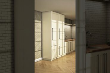 Hidden Dining Table and Folding Chairs for 4. Kitchen Furniture Design