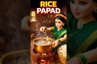 Miniature doll making Rice Papad | Cooking Rice Papad  #miniature #miniaturecooking #cooking #shorts