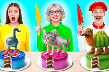 Me vs Grandma Cooking Challenge Brainrot Battle | Crazy Ideas to Cook by Super Hyper DO