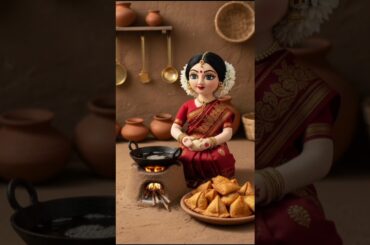 miniature doll making samosa#miniature#miniaturecooking #cooking #samosa