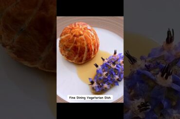 Pithivier with Eggplant and Mushrooms - Fine Dining Vegetarian Dish #shorts