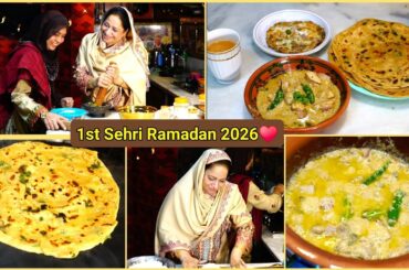 1st Sehri Ramadan Routine 2026 - Cooking with Shabana ♥️ Garlic Paratha - Badami Chicken Handi "