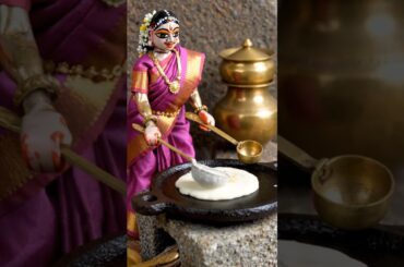Doll Making Dosa🤗 village life😁 #MiniatureCooking #cooking  #miniture #trending #dollcooking