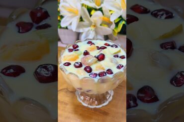 Delicious fruit custard 😍👌#trending#recipe#let'scookwithsneha#cooking#fruitcustard#shortsfeeds#food