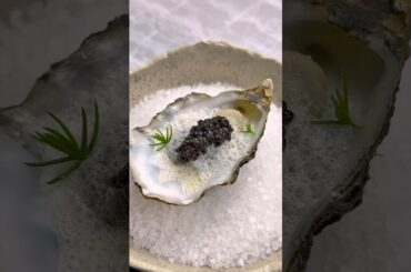 Oyster with cucumber, sea-infused foam and caviar #finedining #cooking #food #recipe