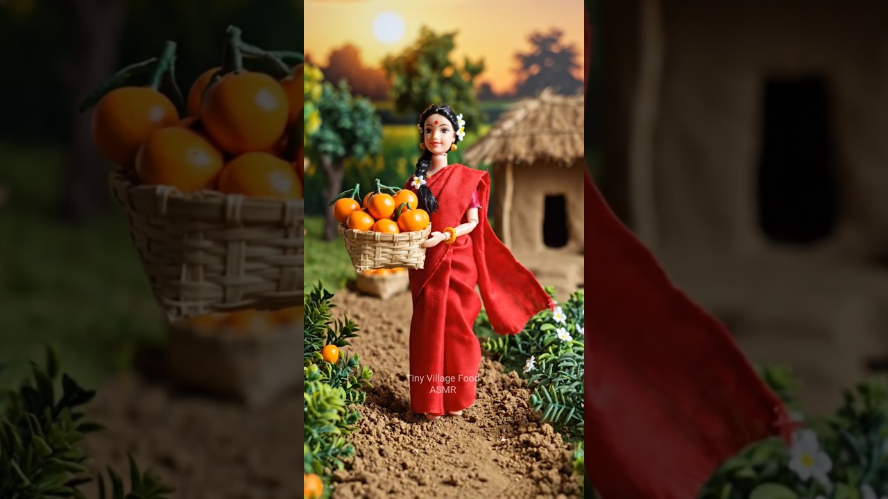 Miniature Village Cooking | Fresh Orange Juice in Mud Kitchen #shorts #shortsfeed #asmr Miniature Village Cooking | Fresh Orange Juice in Mud Kitchen #shorts #shortsfeed #asmr