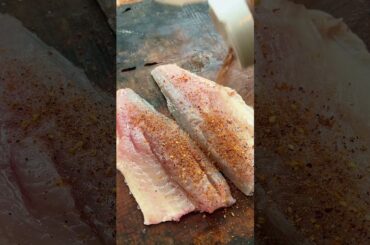 Cooking a nice bass #fishing #cooking #outdoors