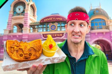 $100 Disney Food Challenge in Shanghai!! CHINA vs USA!!