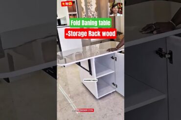 Folding Dining Table with Rock Storage | Space Saving Table #DiningTable #Shorts #Home