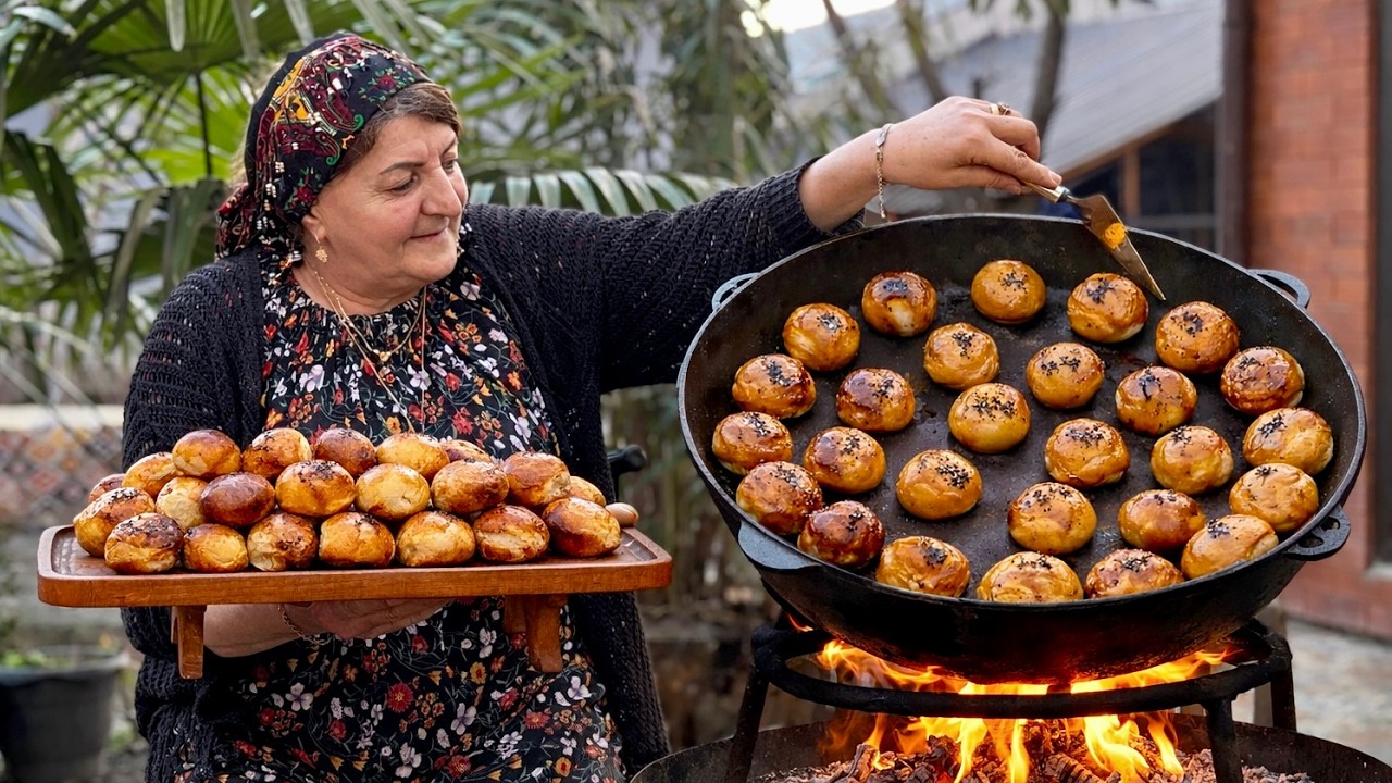 Grandma Cooks Chicken Buns Inside a Hot Cauldron: You Have to See This! Grandma Cooks Chicken Buns Inside a Hot Cauldron: You Have to See This!