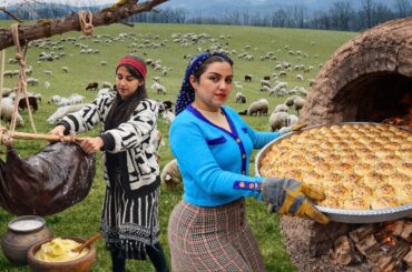 Traditional Village Cooking :Potato Bread ,Making Butter & Fresh Cheese the Old Village Way 🧈🌿