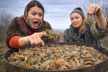 Cooking a Huge Bighead Carp and 100 Crayfish with Octopus