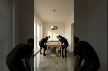 Modern Minimal Marble Epoxy Floor ✨ | Dining Area Timelapse