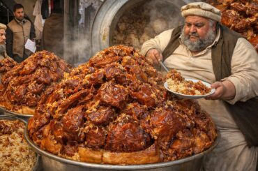 Most Famous 100 KG Kabuli Pulao | Uzbek pulao | Street food Afghanistan