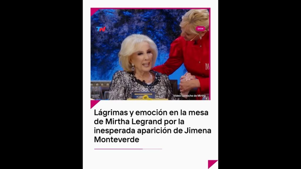 LÁGRIMAS Y EMOCIÓN EN LA MESA DE MIRTHA: la inesperada aparición de la chef Jimena Monteverde