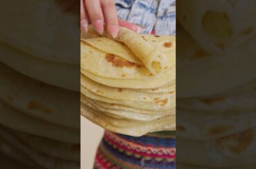 3 ingredients to make SUPER Soft Flour Tortillas! #shorts