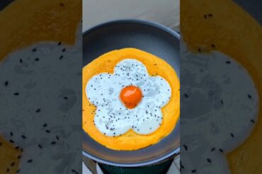 Daisy Fried Egg🍳🍳 #food #egg #cooking #breakfast #recipe