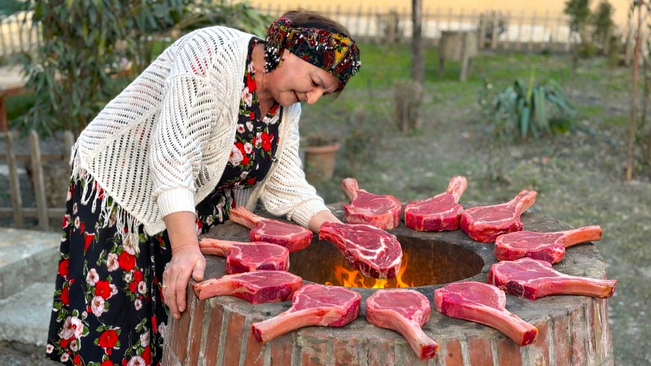 Grandma Cooks Clay Covered Tomahawk Steak – What Comes Out Will Amaze You! Grandma Cooks Clay Covered Tomahawk Steak - What Comes Out Will Amaze You!