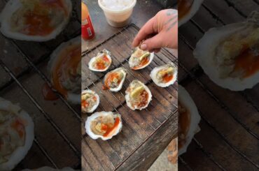 Cooking some oysters #fishing #cooking #outdoors