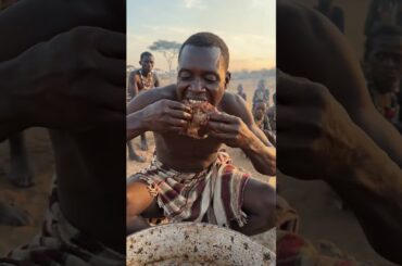 Hadzabe Addictive Wild Bite #food #asmr #shorts #shortsfeed #wildfood #foodasmr #cooking