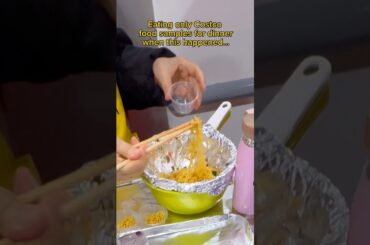 Eating only Costco food samples for dinner when this happened… #food #eating #mukbang #costco