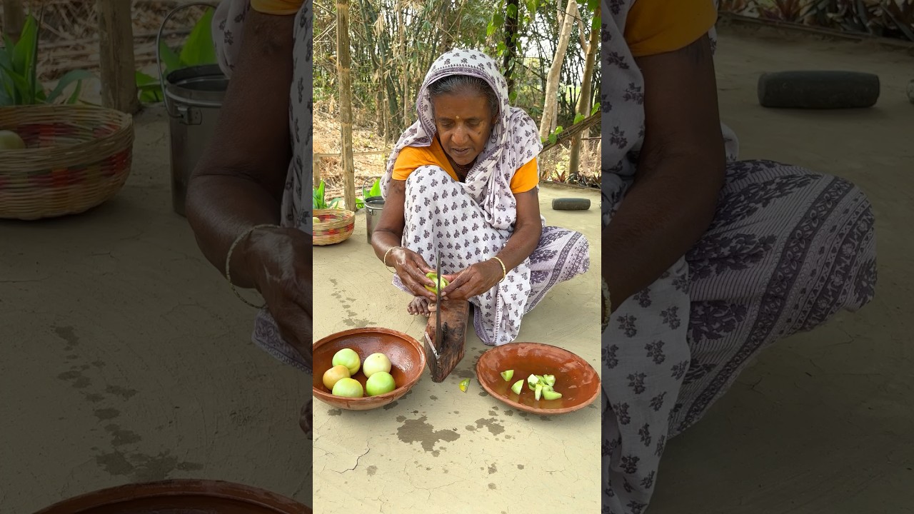 Green Tomato with Poppy Seeds | Easy Village Style Cooking #shorts #cooking #recipe Green Tomato with Poppy Seeds | Easy Village Style Cooking #shorts #cooking #recipe
