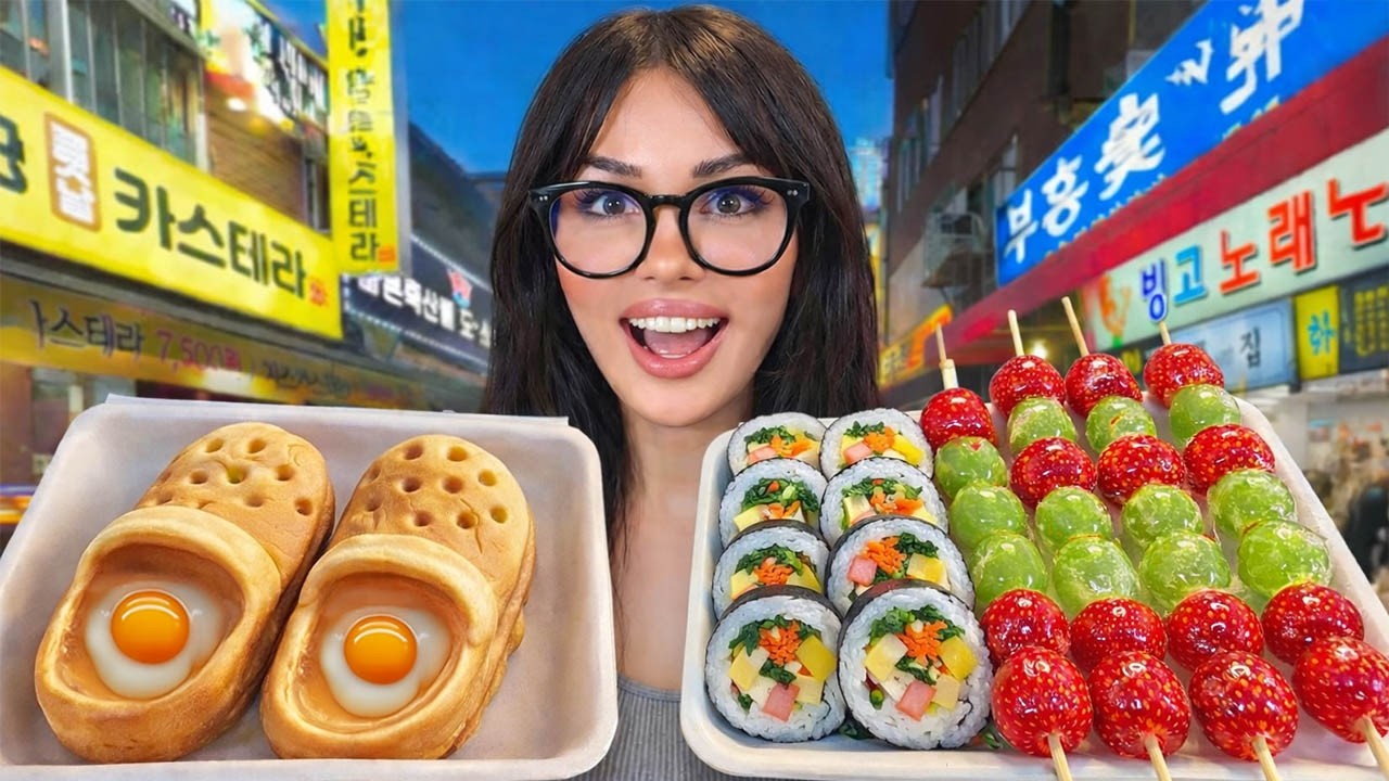 I Ate Korean Street Food For 24 Hours! I Ate Korean Street Food For 24 Hours!