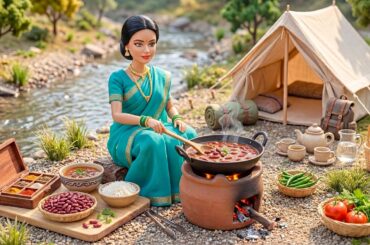 Miniature Doll Red Kidney Beans Soup Cooking ASMR | Indian Village Tiny Kitchen Story