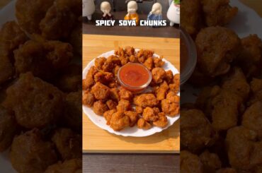 Spicy soya chunks recipe #shorts #recipe #soyachunks #snacks #trending #viral #shortsfeed #cooking