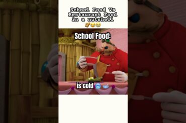 School Food vs Restaurant Food in a Nutshell: 🥜😂😭 #sonic #meme #shorts