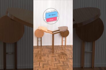 Space Saving Wooden Dining Table Design