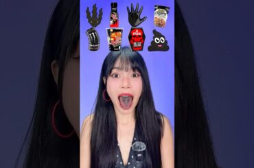 EATING RANDOM BLACK FOOD 🖤 ASMR MUKBANG CHALLENGE #shorts #eating #food #mukbang #asmr