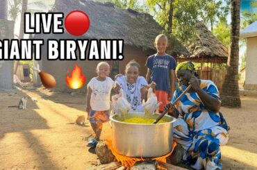 LIVE 🔥 Cooking GIANT Chicken Biryani in Our African Village! 🍗🍚 Dream Home Life ❤️