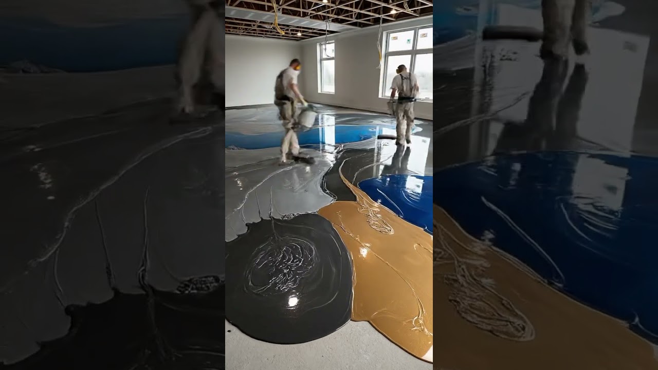 Luxury Metallic Epoxy Dining Hall Transformation | From Raw Concrete to Liquid Gold Floor Luxury Metallic Epoxy Dining Hall Transformation | From Raw Concrete to Liquid Gold Floor