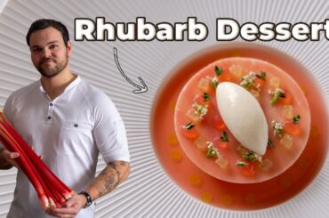 Fine Dining Rhubarb & White Chocolate Dessert! Michelin Recipes